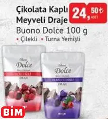 BUONO DOLCE ÇİKOLATA KAPLI MEYVELİ DRAJE